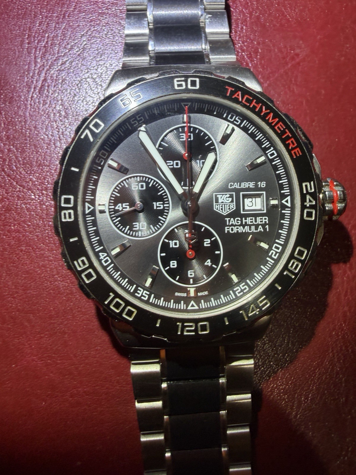 TAG Heuer Formula 1 Calibre-16 44mm Automatic Chrono Tachymeter Black Dial 200m