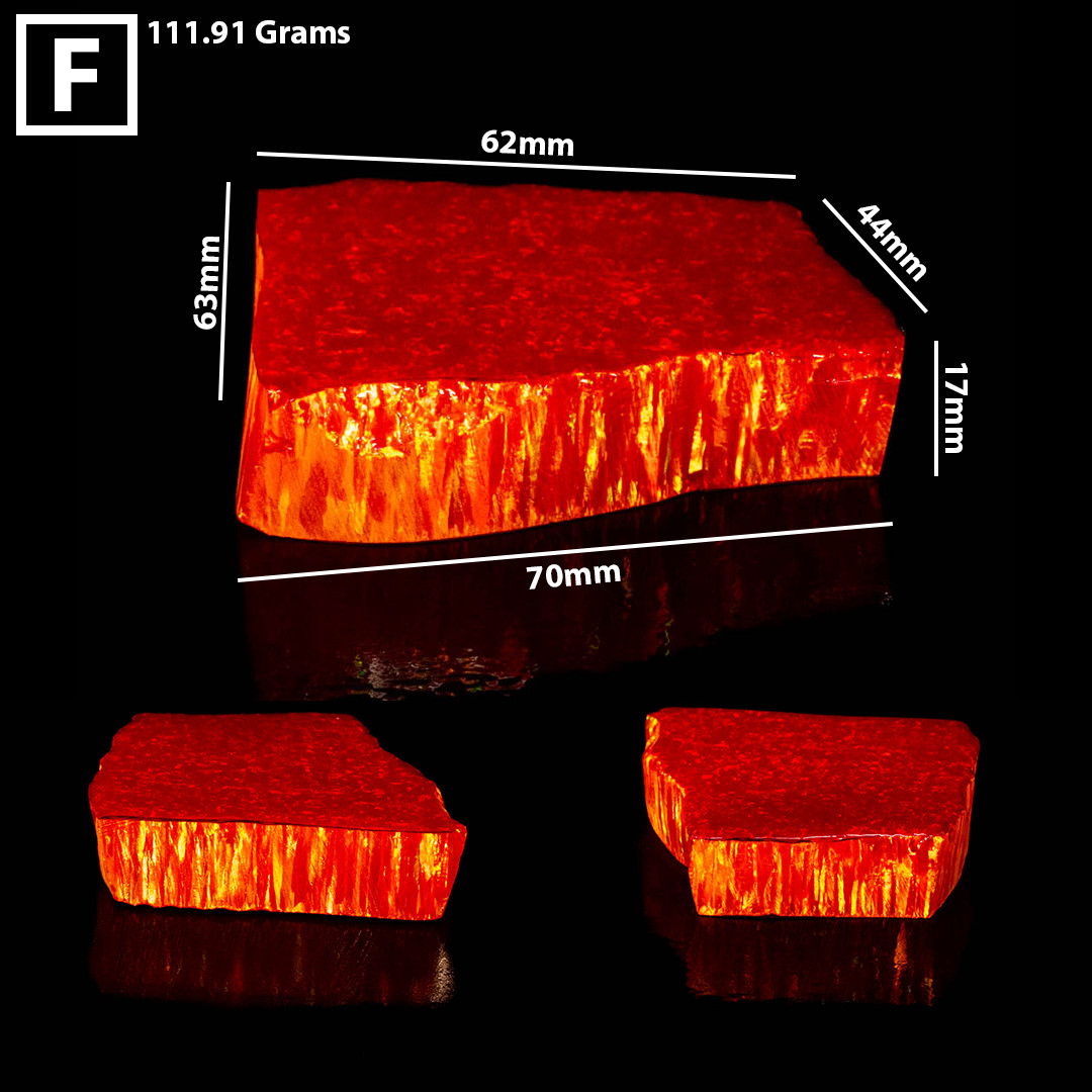 Tangerine Synthetic Opal Rough Slab | Astral Opal™ Lab-Created Gemstone