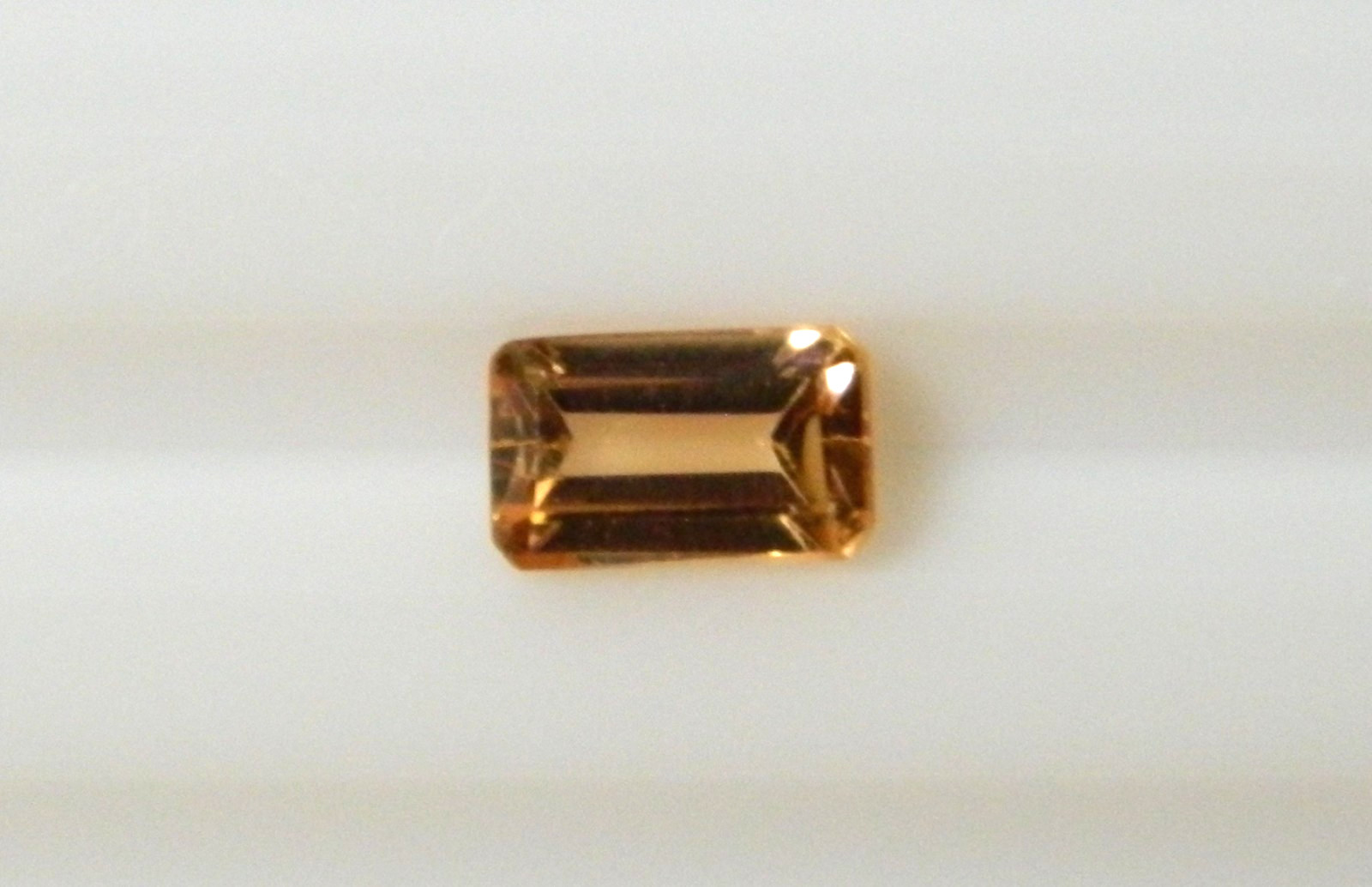 Imperial Topaz 0.64 Ct Clarity IF Emerald Cut Natural Peach Brazil I192