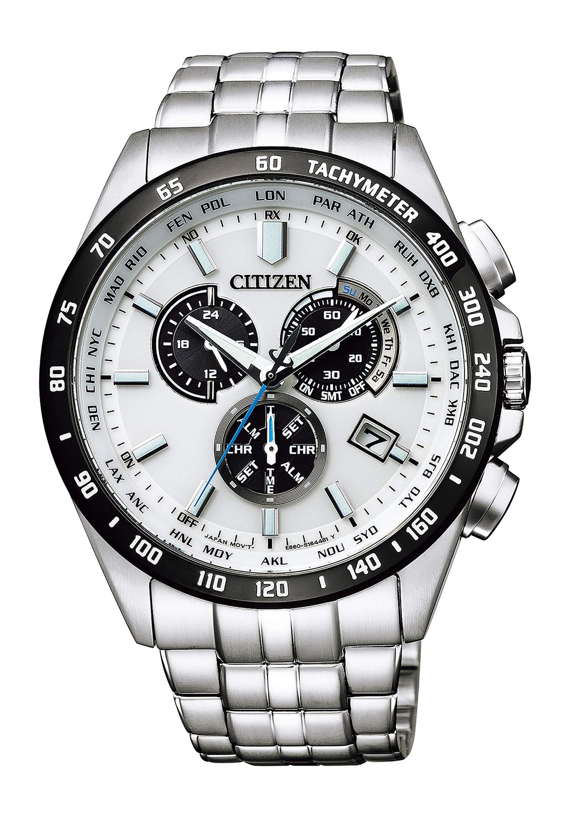 CITIZEN CB5874-90A Watch Eco Drive Radio Direct Flight Chronograph Men’s Silver