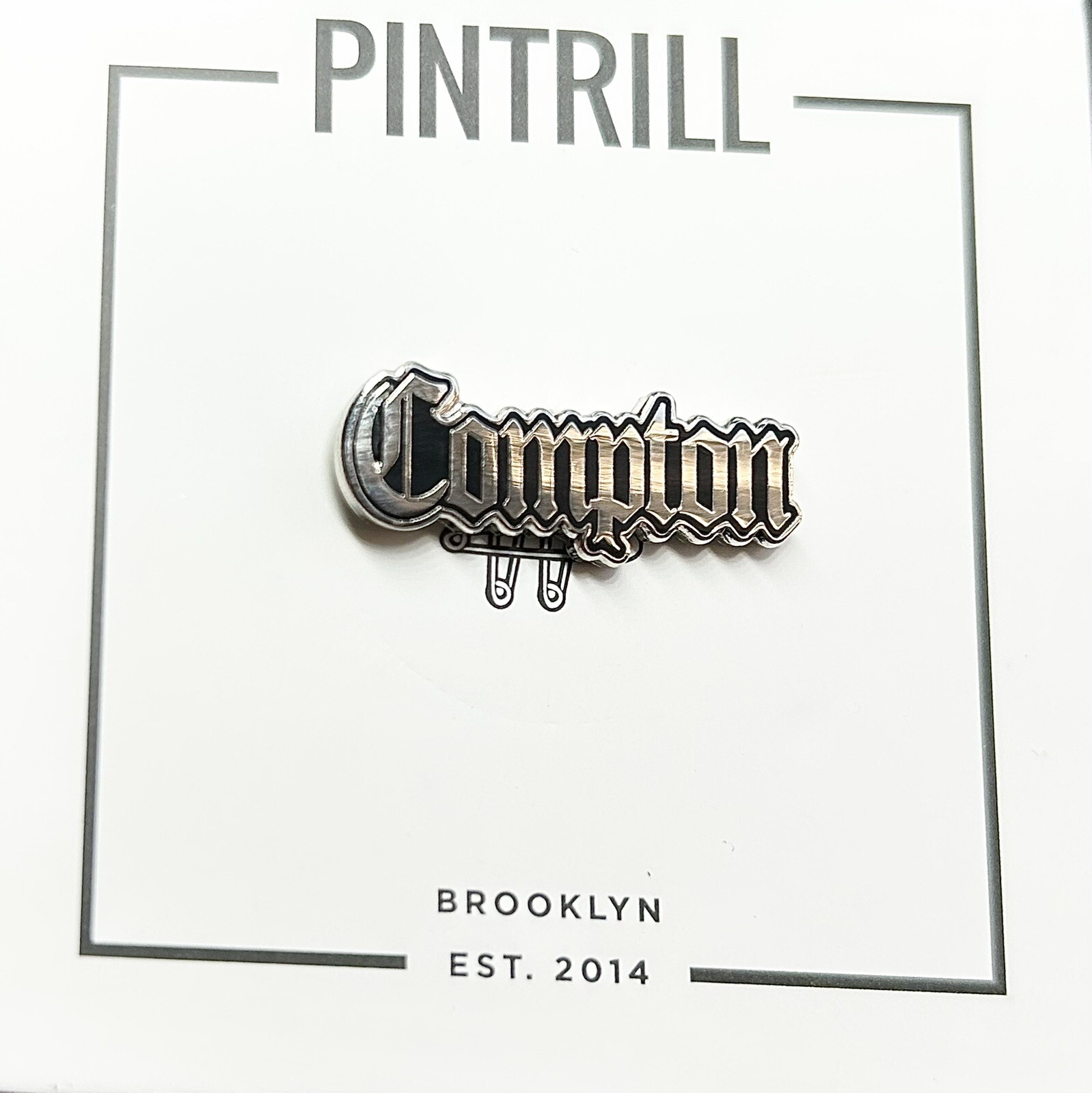 Awesome Silver “Compton” Pin by Pintrill (Sold Out Collectors Item)