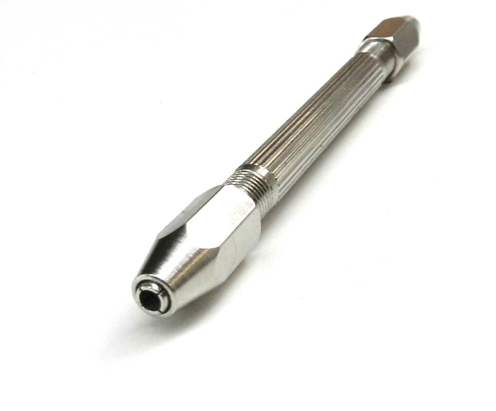 5″ Double End Pin Vise 2 Chucks Hand Vise 4-Size Jaws 0-1/8″ Jewelry Watch Hobby