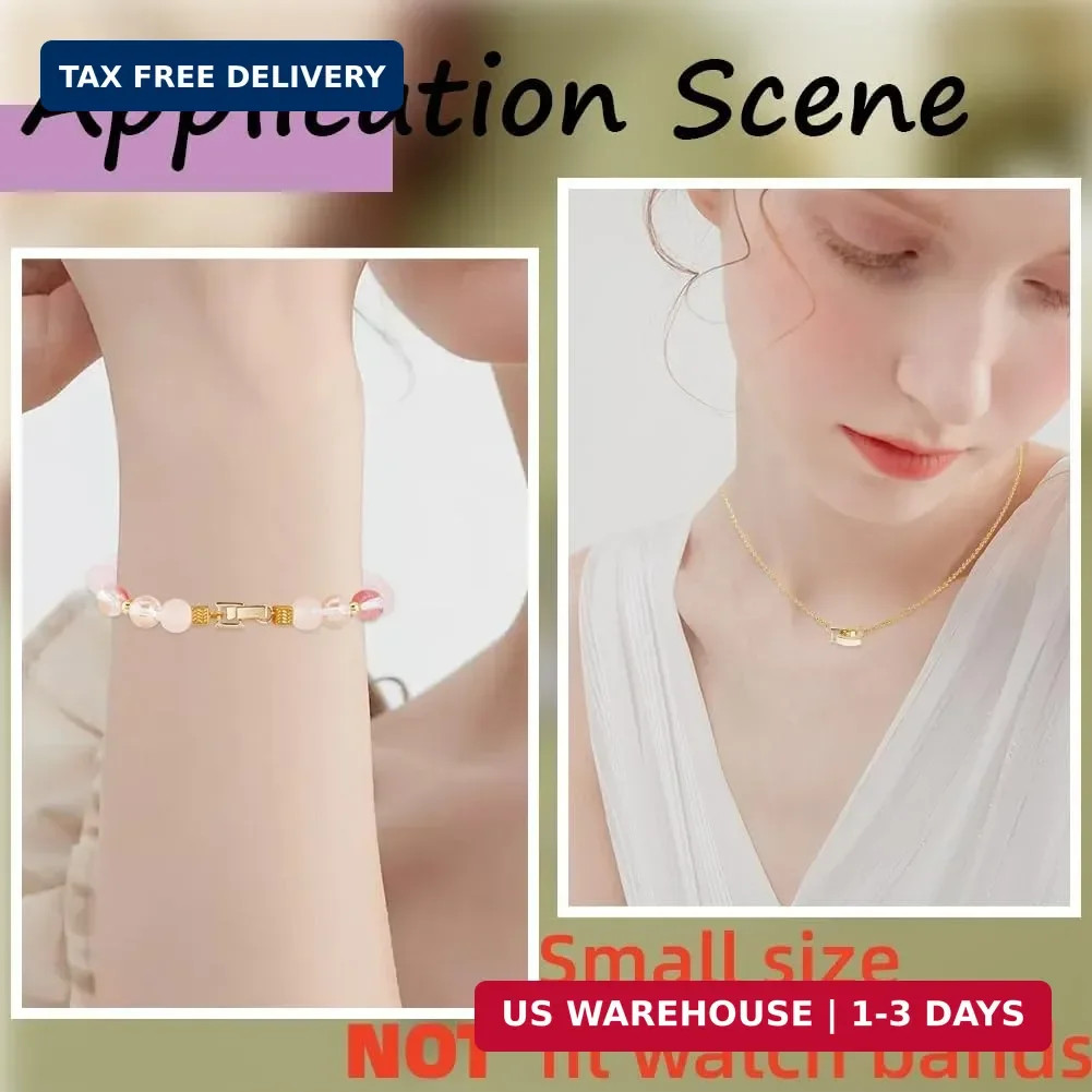 1 Box 12PCS 24K Gold Plated Fold Over Clasp Necklace Extension Clasps
