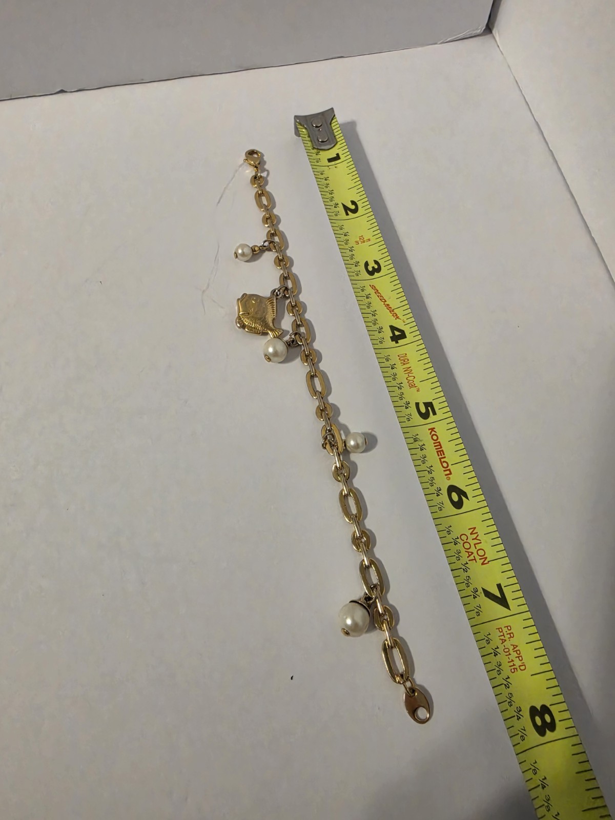 Gold Pearls Fish Bracelet None tarnish Or Soap Problem Free Jewelry