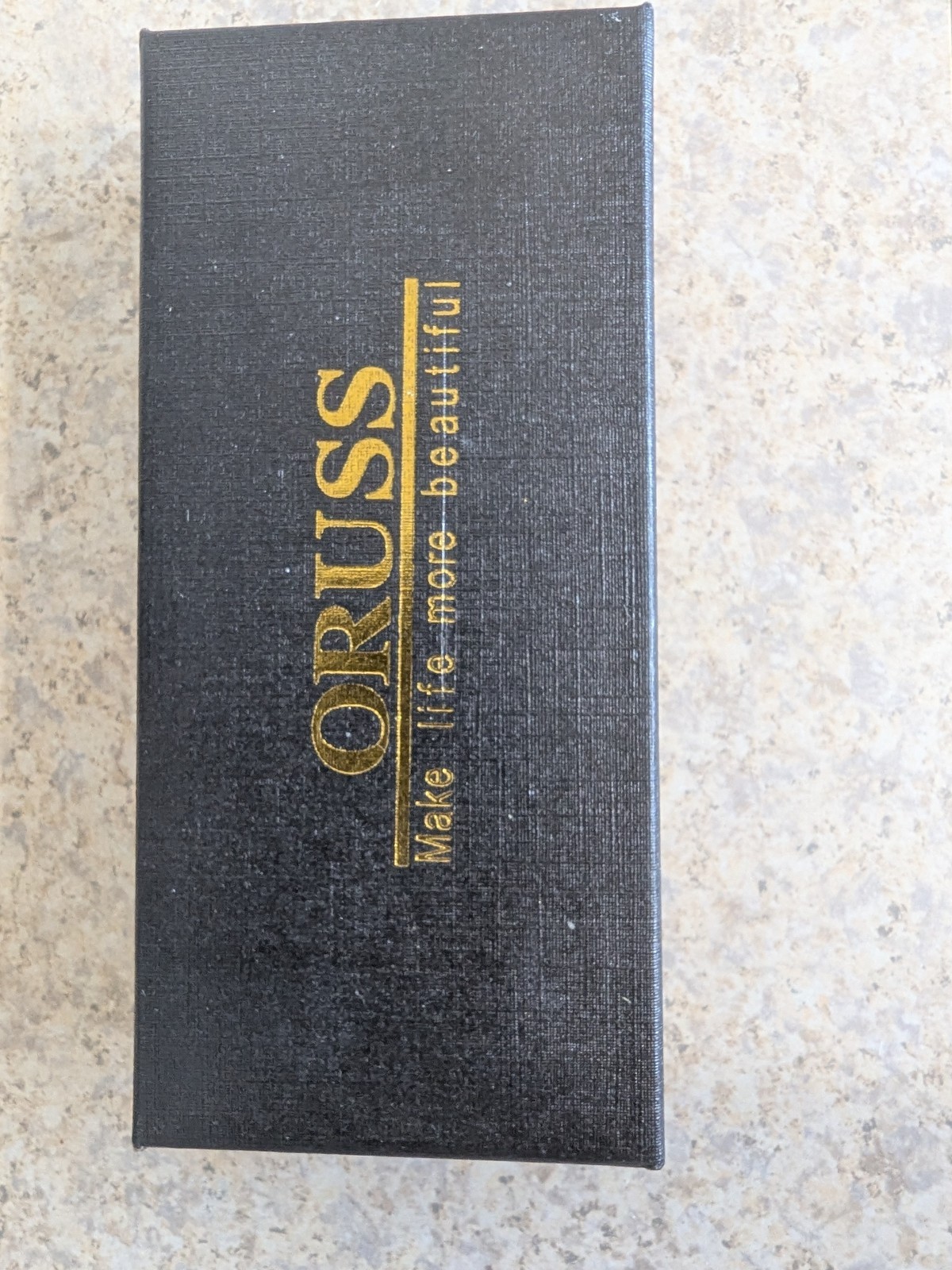 New ORUSS 1853 Blue Dial Two-Tone Metal Bracelet Diver Quartz Date Analog Box