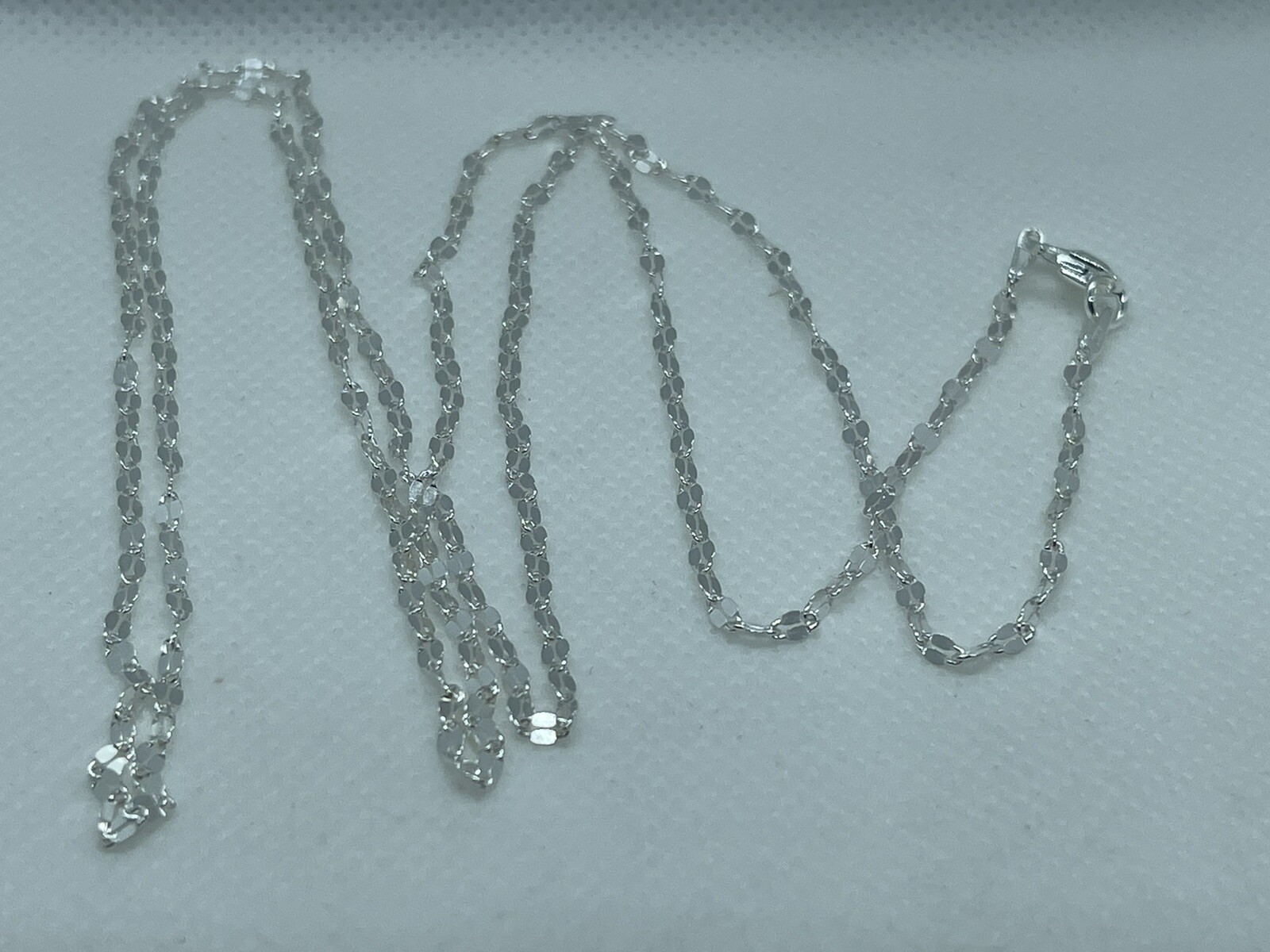 BEAUTIFUL Twisted Serpentine 30″ Chain In Sterling Silver Necklace, 3.29g