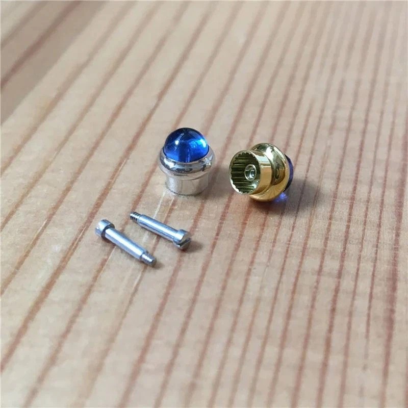 Sapphire Crystal Pusher Button Fits Cartier Pasha Chronograph 1050 W31030H3 Blue