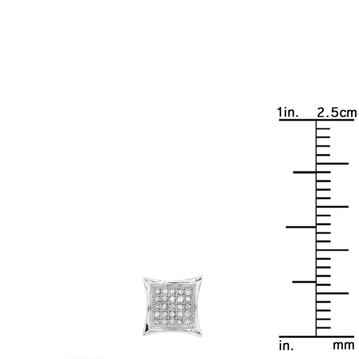 Diamond Earring 0.09ct 10K Gold Stud for Men