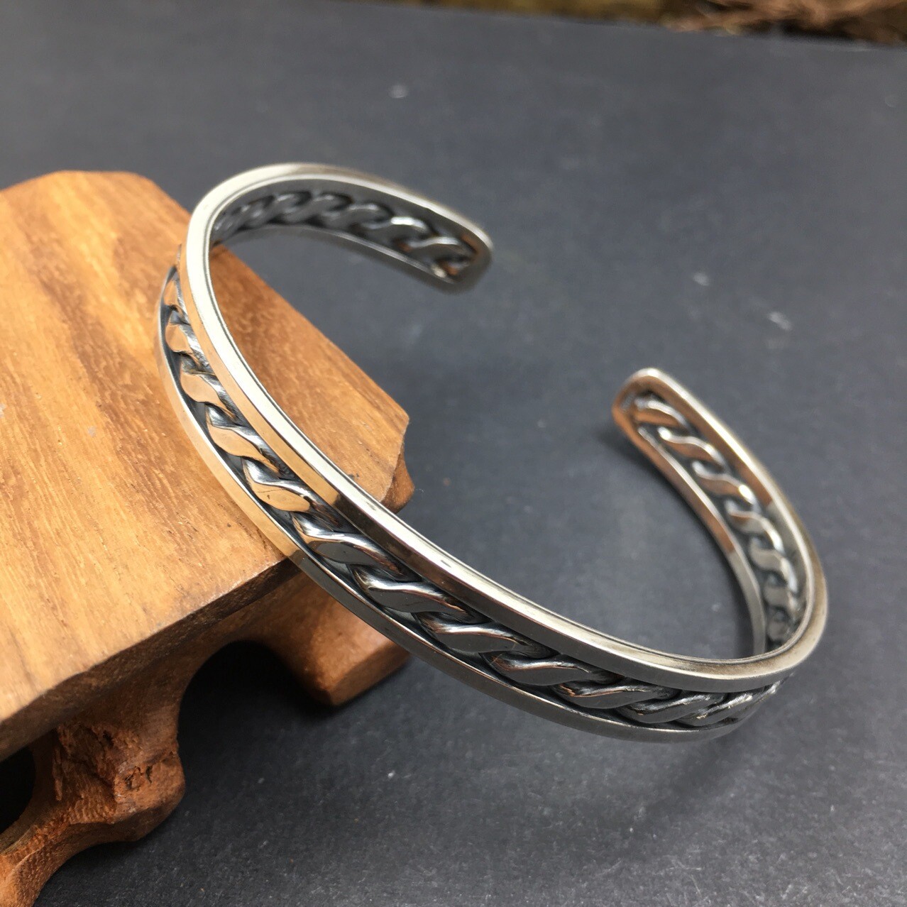 A25 Armspange Flechtmuster Sterling Silber 925