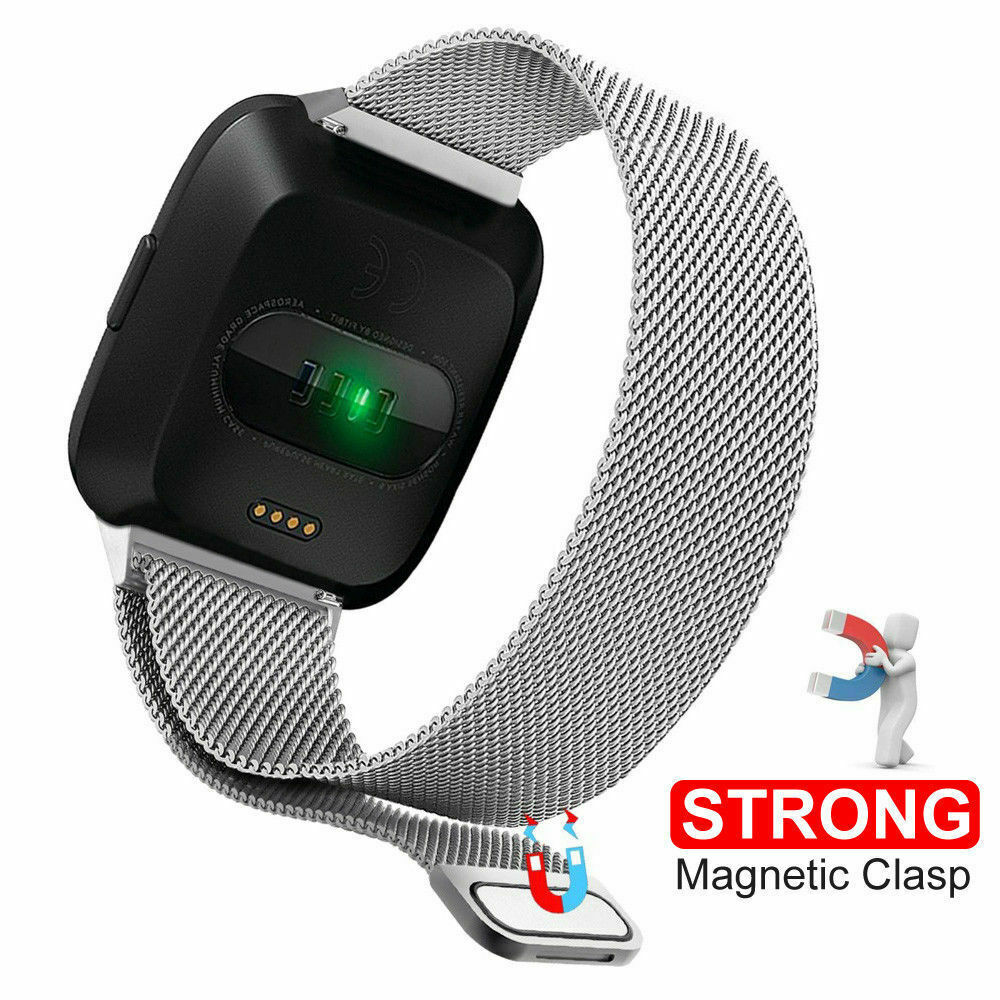 Magnetic Milanese metal For Fitbit Versa / 2 Watch Wrist Band Strap Bracelet