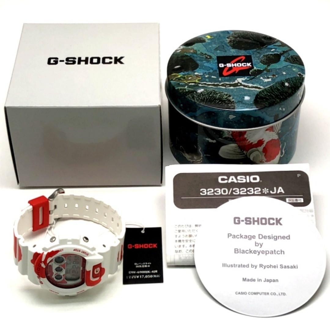G SHOCK DW 6900JK 4 NISHIKIGOI Koi Red White 3rd BlackEyePatch Made in in June 2
