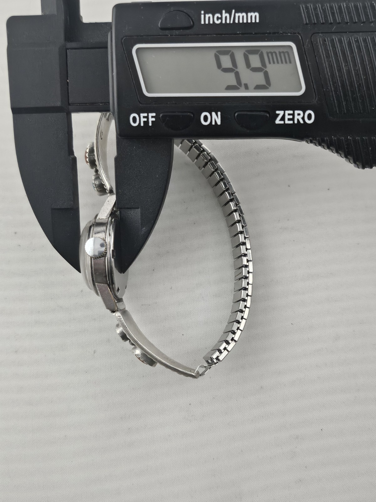 Rare Ladies Vintage Wyler Incaflex Watch Silver Navajo Band Coral Turquoise