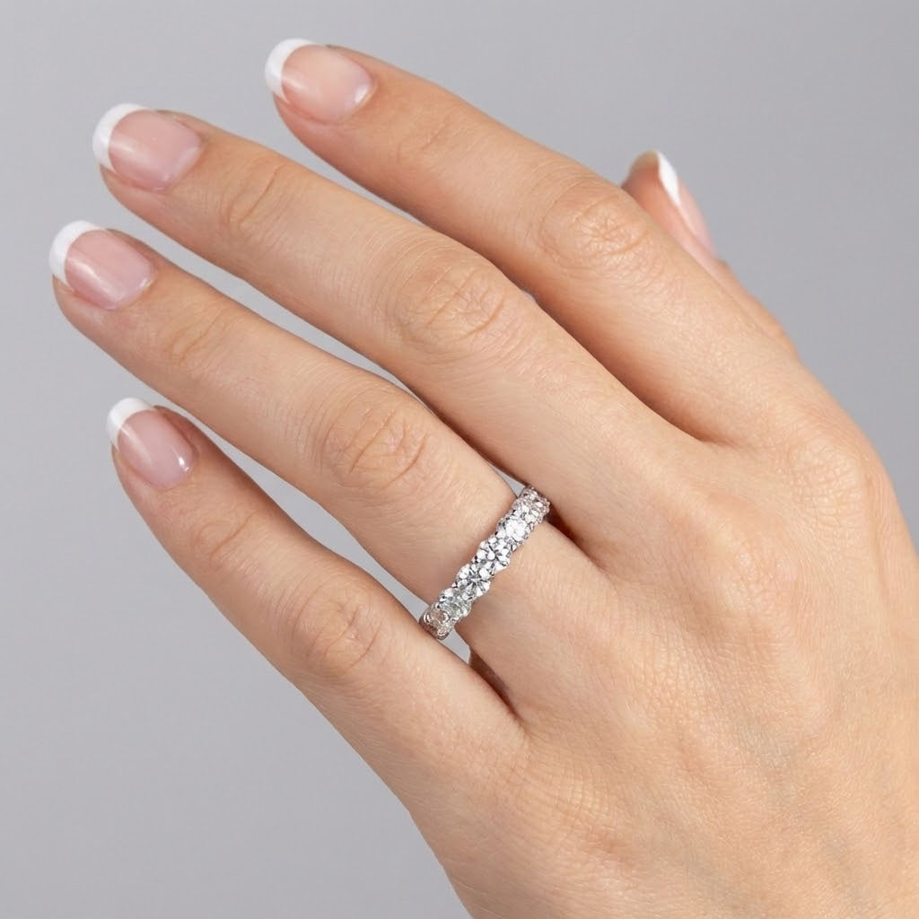 14K Gold Eternity Wedding Ring Classic 1.50 Carat Round Lab-Grown Diamond E VVS2