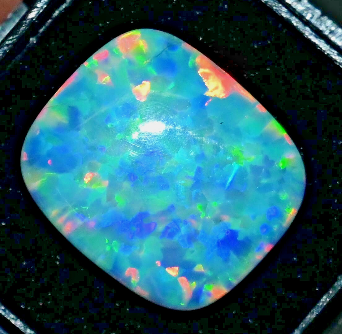 Untreated Natural Play of Color Ethiopian Fire Opal 10.25 Ct Certified Gemstone