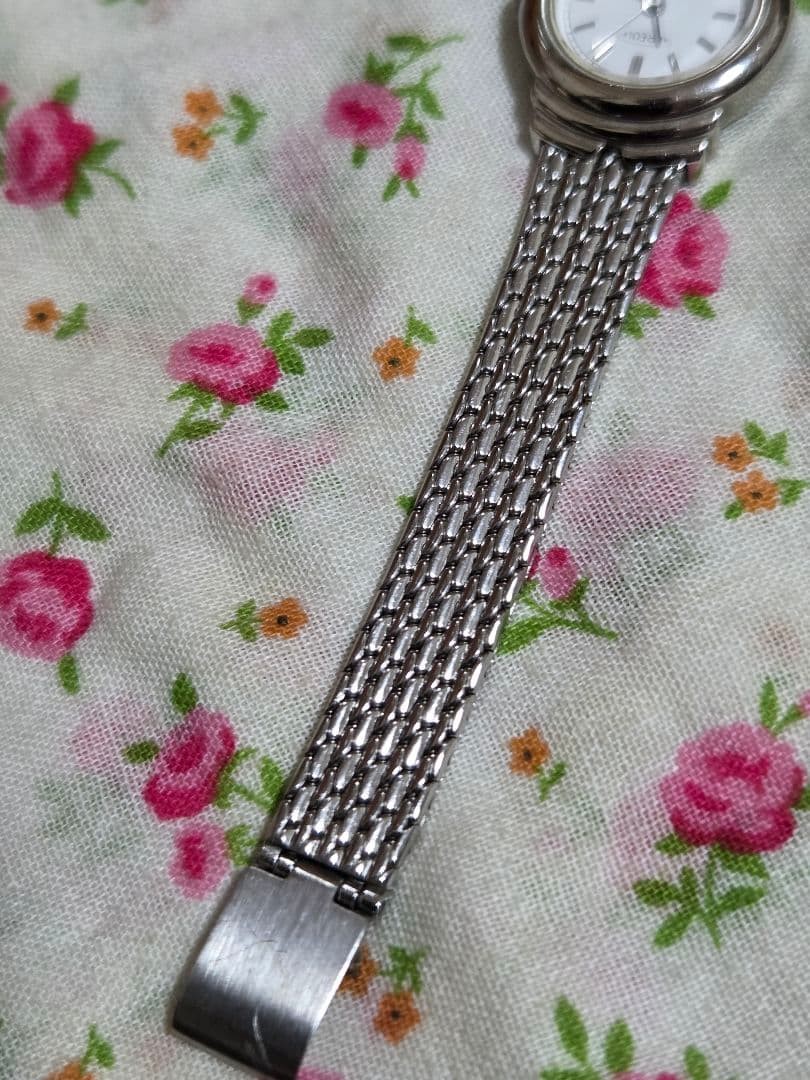 Aureole Quartz White Dial Women Wristwatch