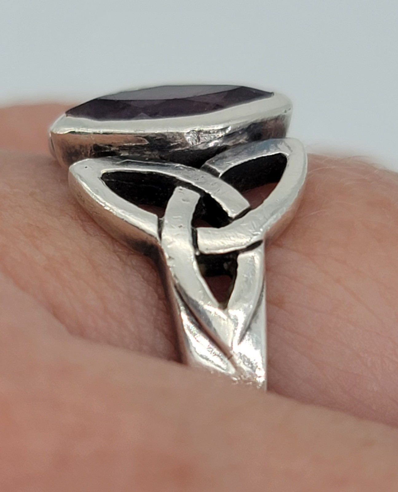 925 PSCL Marked Peter Stone Sterling Silver Celtic Knot RING