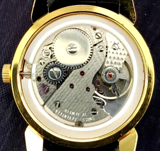 ✨Rare Swiss Roamer Brevete Mens Manual Watch Gld Grn Brw