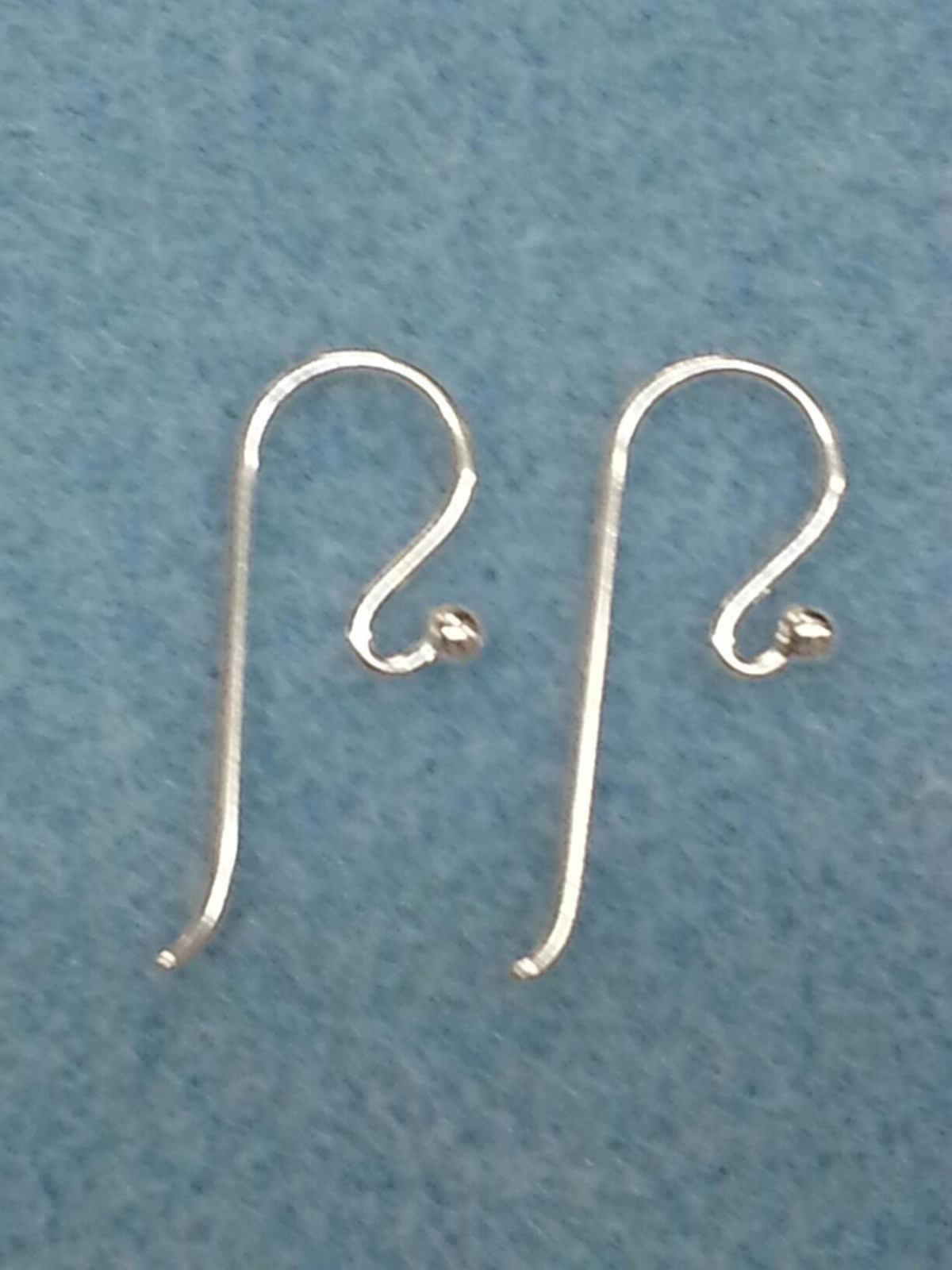Bulk Sterling Silver Ear Hooks. Heavy Guage Earwires. Bead End Earring Finding.