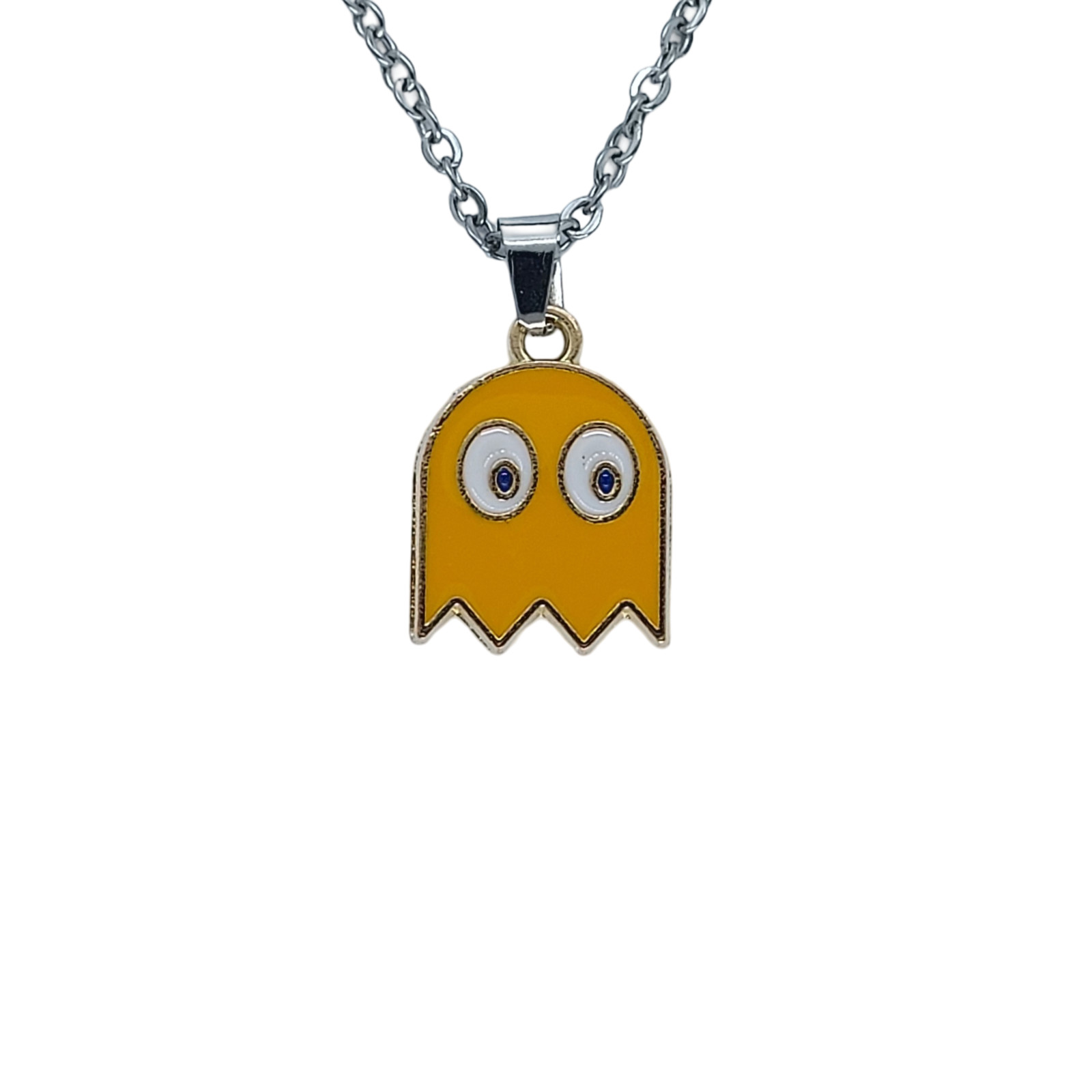 USA Seller Pacman Ghost Zinc Alloy Cute Earrings Necklace Jewelry NEW