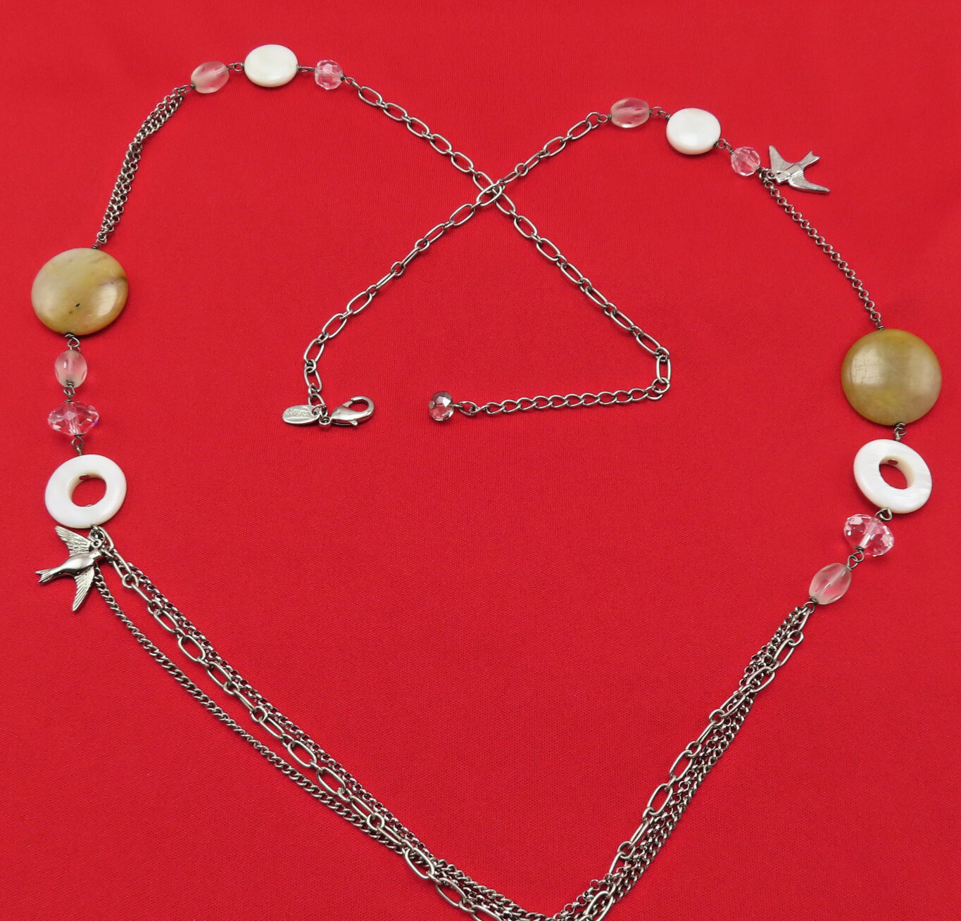Alexa’s Angels Necklace Vintage Citrine Quartz Gemstones 37 in Silver Chain 12c