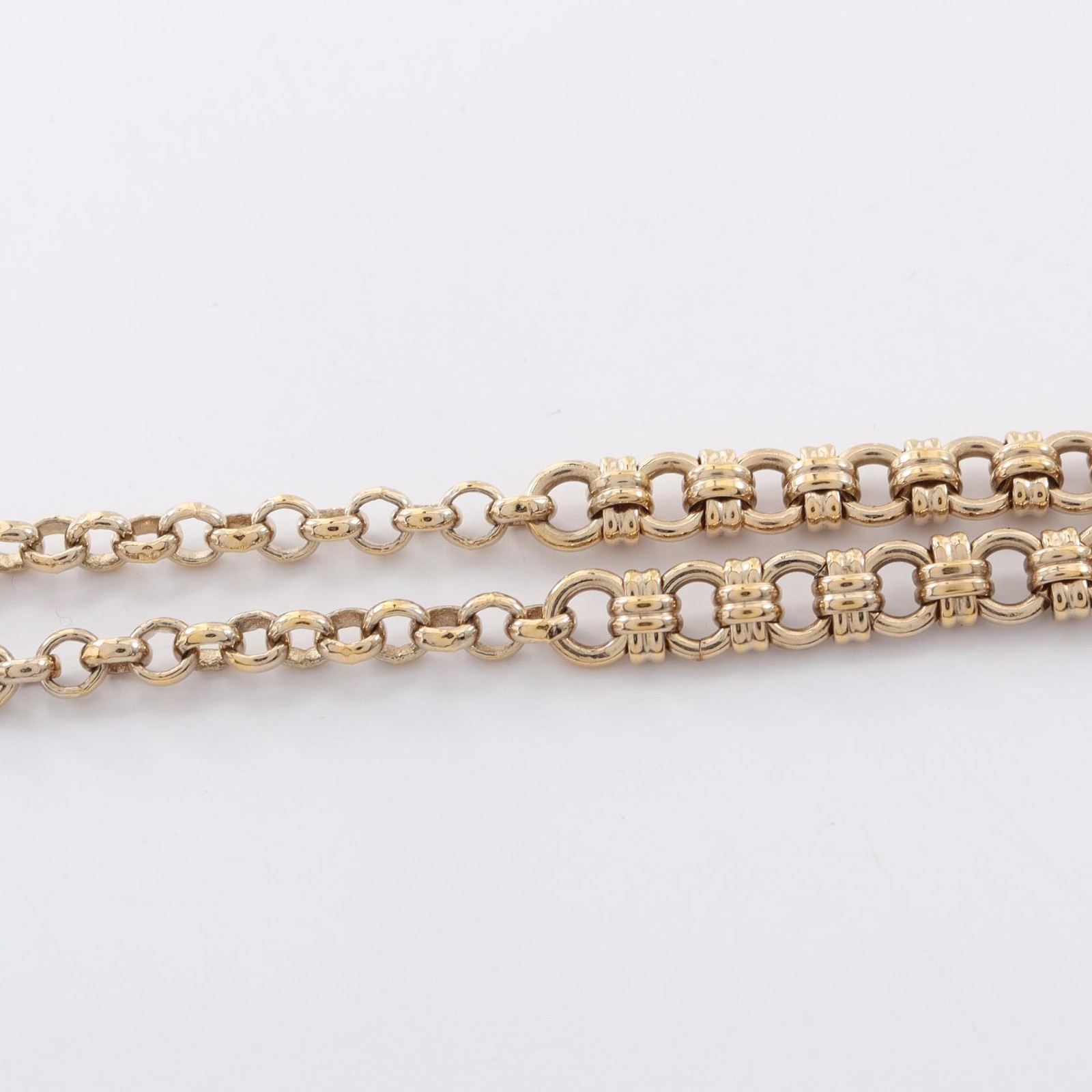 CHANEL COCO Mark logo Necklace Gold Plated Artificial pearl White Used Women CC