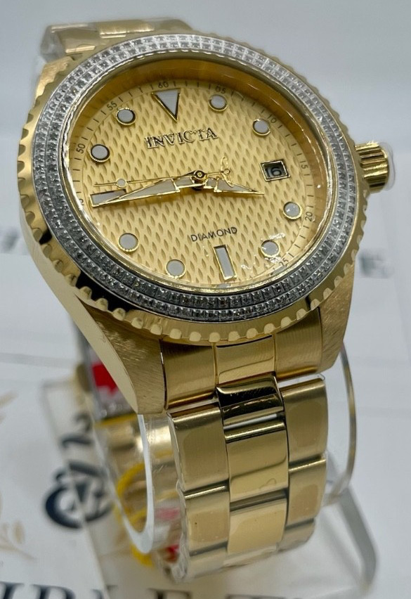 Invicta Elite Diamond 0.76 Carat Diamond Unisex Watch – 38mm, Gold (48777)