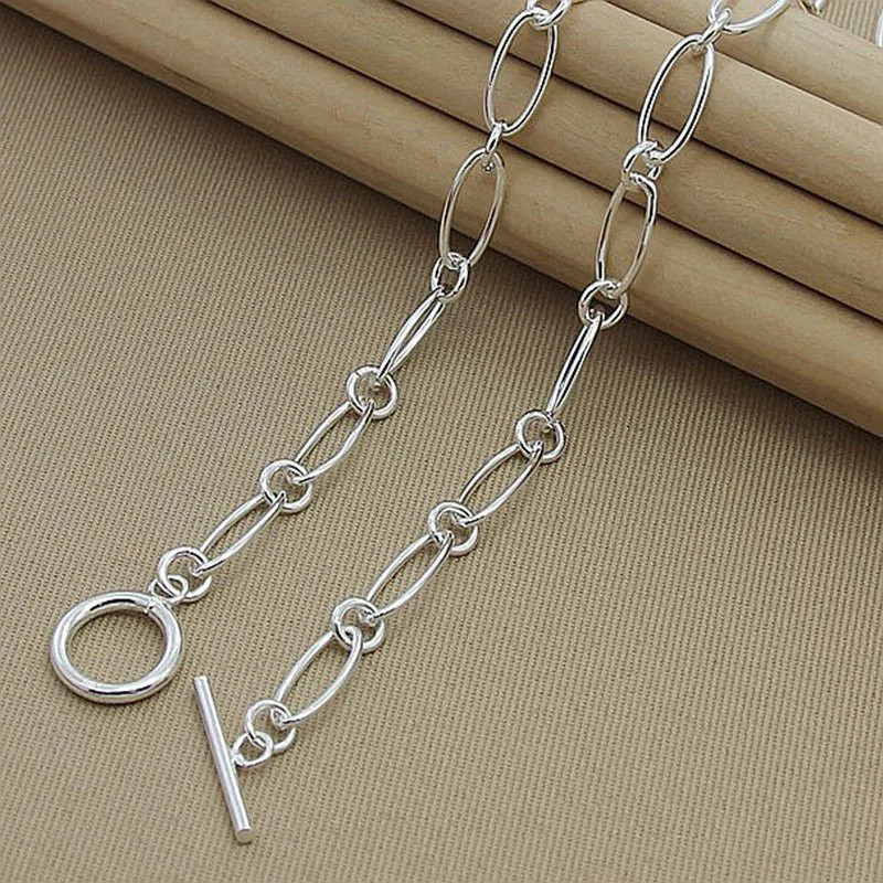 Collar Aravant de plata 925 con cadenas sencillas para mujer, accesorios de joye