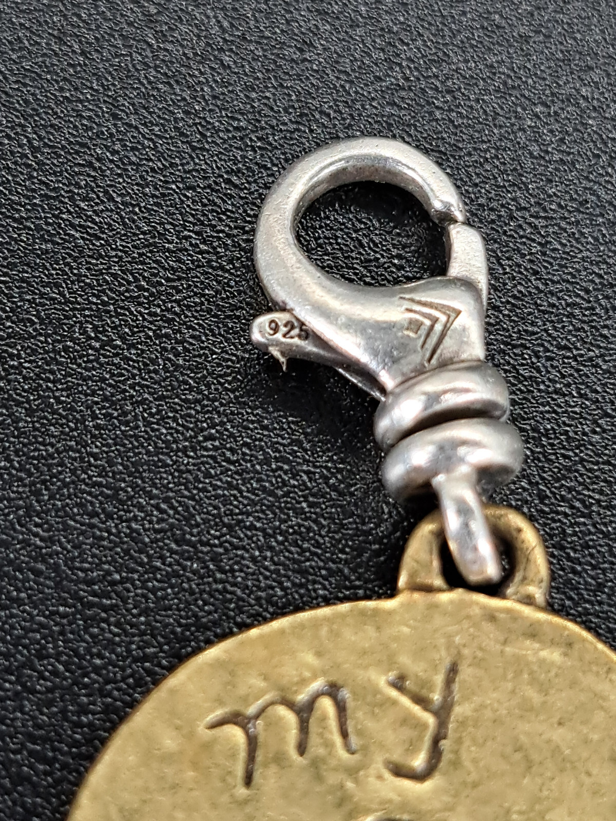Silpada Sterling Silver & Brass Puppy Clip-On “My Best Friend” Charm C2542 (J58)