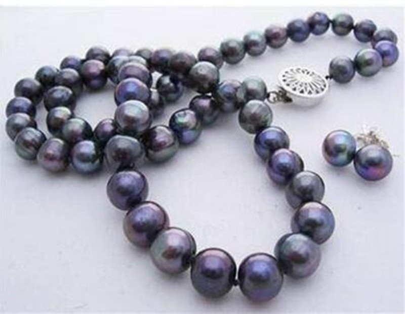 Long 22″ 25″ 36″ 48″ 64″ 80″ 8-9mm Natural Black Akoya Cultured Pearl Necklace