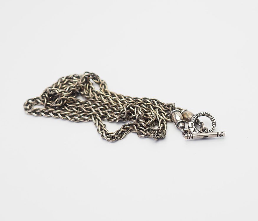 Ann King beautiful long sterling silver vintage 24 inch chain vintage necklace