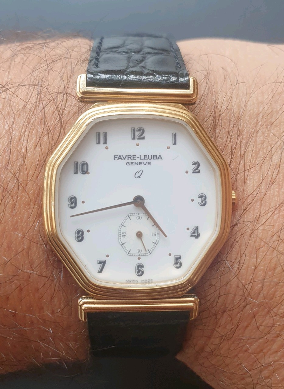 Rare Vintage Favre-Leuba Genève Ref. 1652-51 Octagonal Swiss Quartz Watch