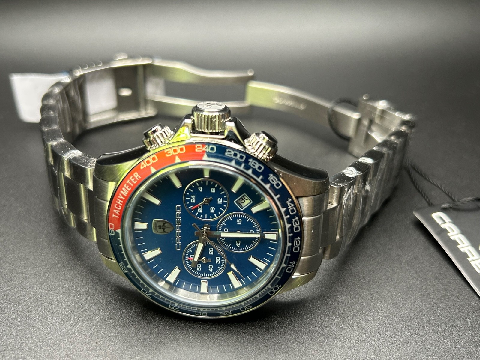 Brand New Beautiful Torino Carrero Men’s Avatar Watch 44mm Red/Blue Chronograph