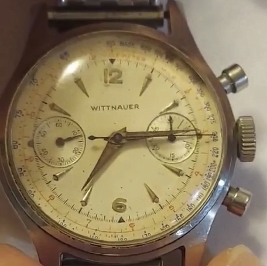 Wittnauer Chronograph Vintage Swiss 3256! Venus 188 14w 17 Jewel “Tested” Works