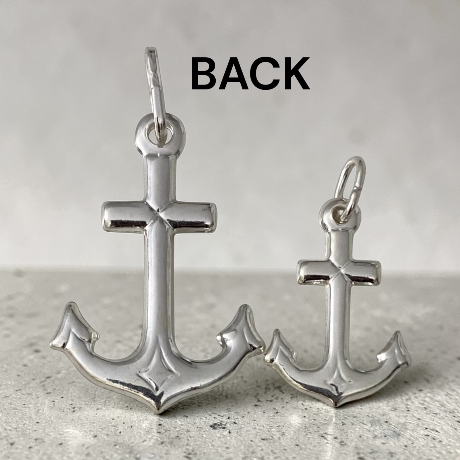 Italian 925 Sterling Silver Anchor Pendant – 3D Anchor Cross Charm- P162