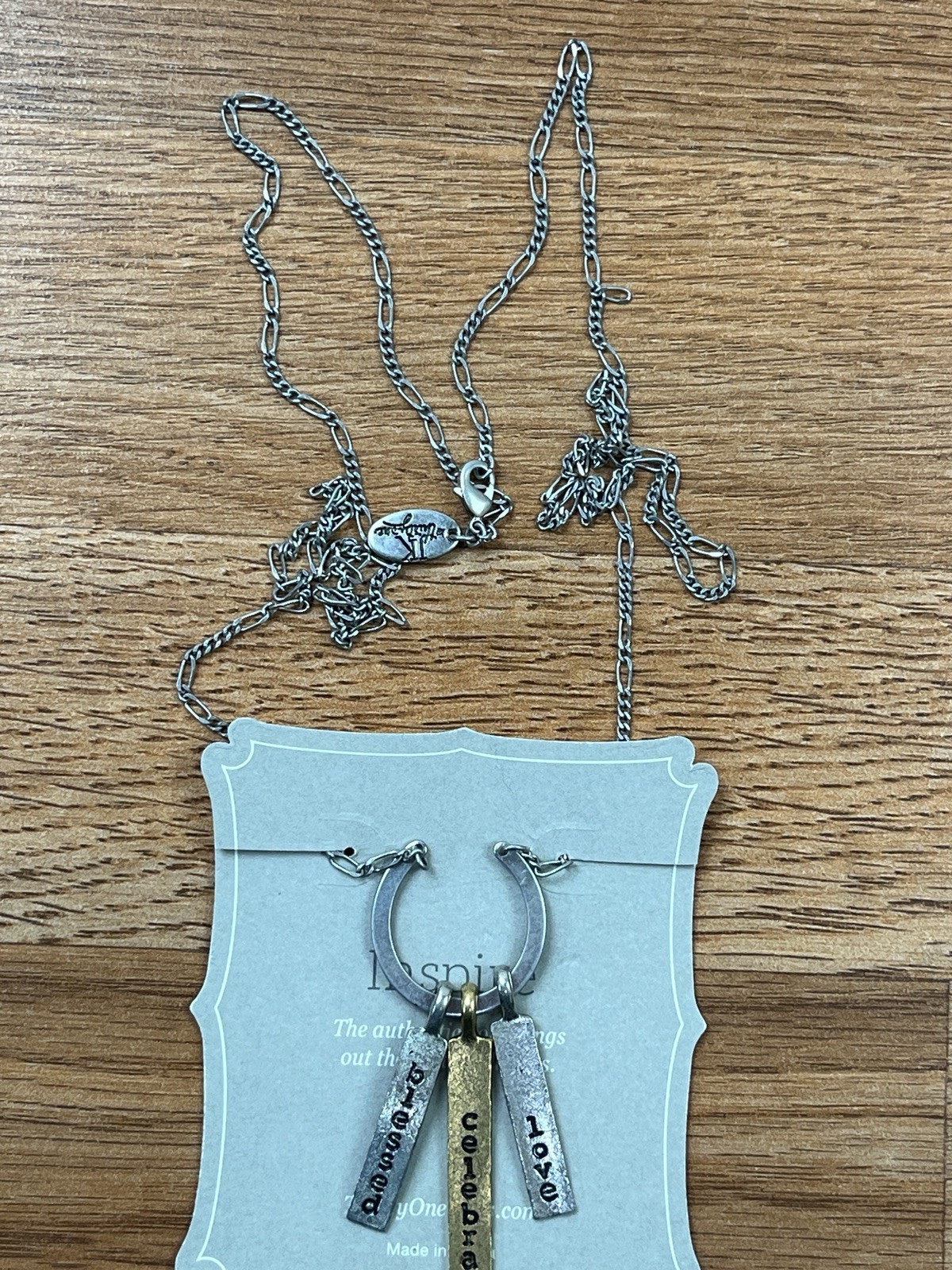 Thirty-one Dream Catcher Necklace with 3 Charms Silvertone 36″