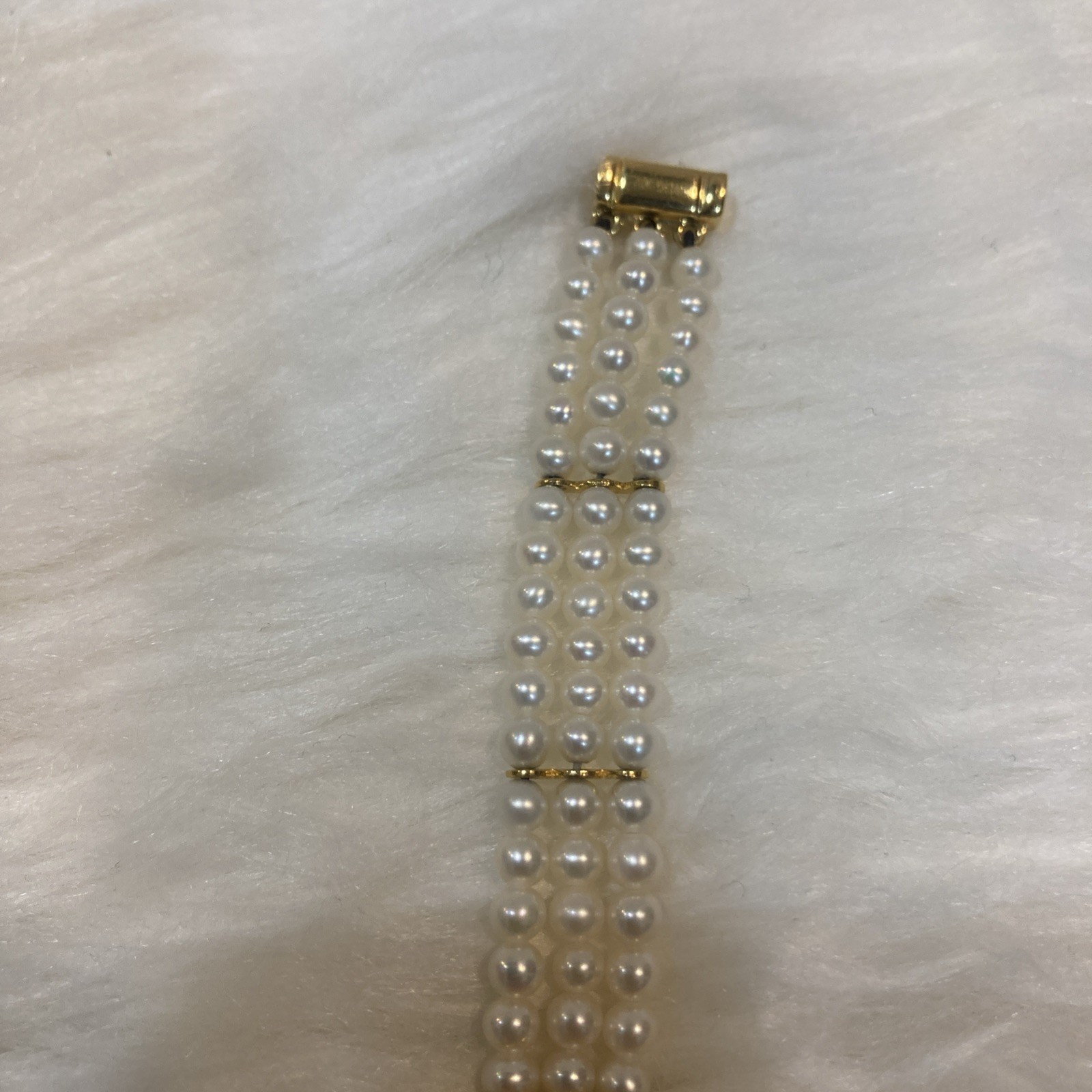 Nina Ricci Ladies Pearl Bracelet Watch Akoya S950 Quartz Battery Replaced 16cm