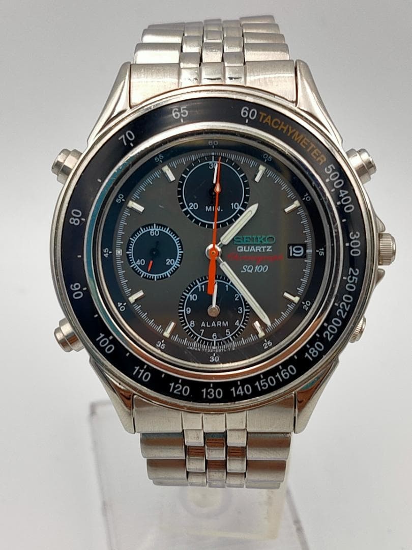 Vintage Seiko SQ100 Chronograph Alarm 7T32-6B50 Quartz JDM Overseas Rare | Japan