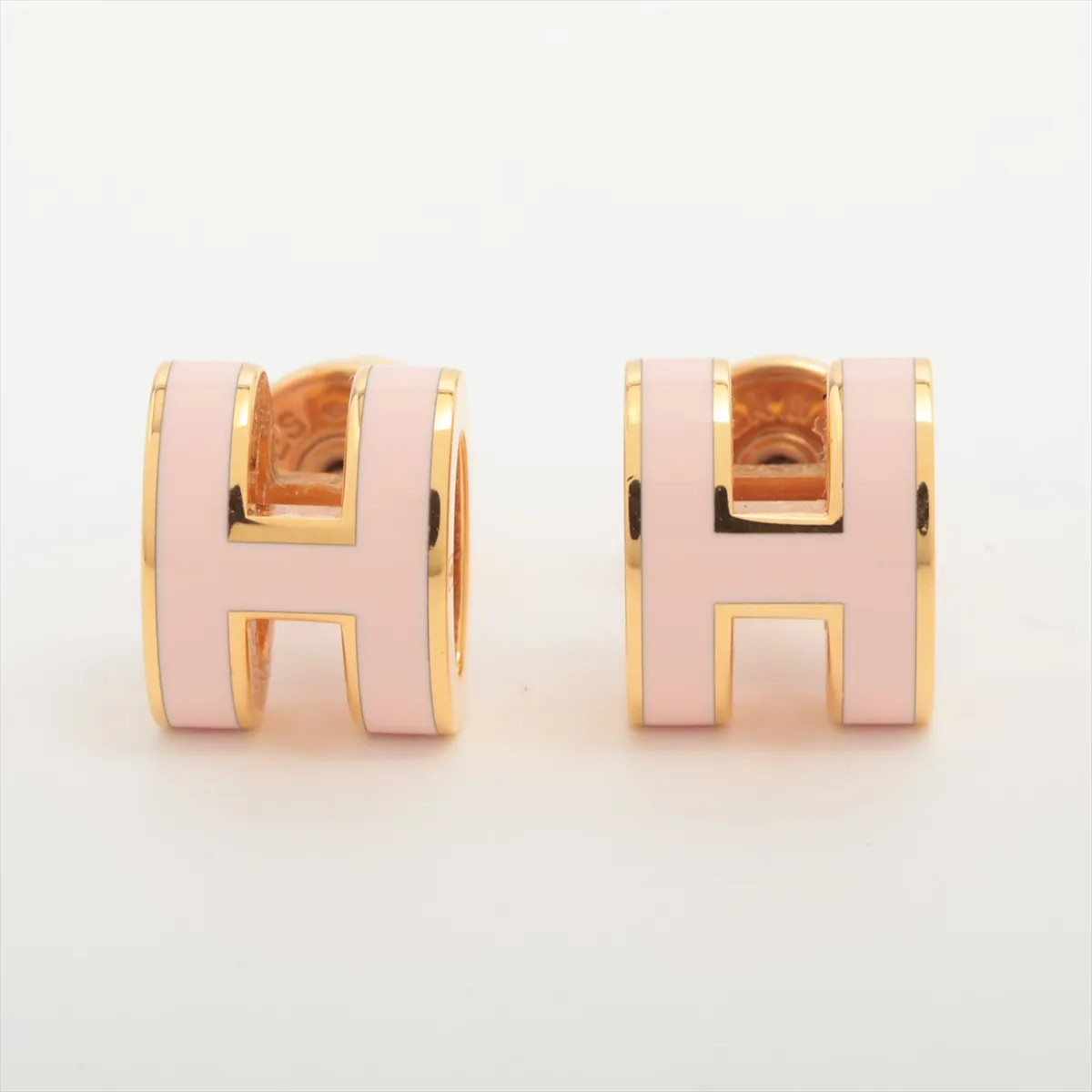 Hermès Mini-pop H ST0274 Piercing jewelry (for both ears) GP Gold x pink