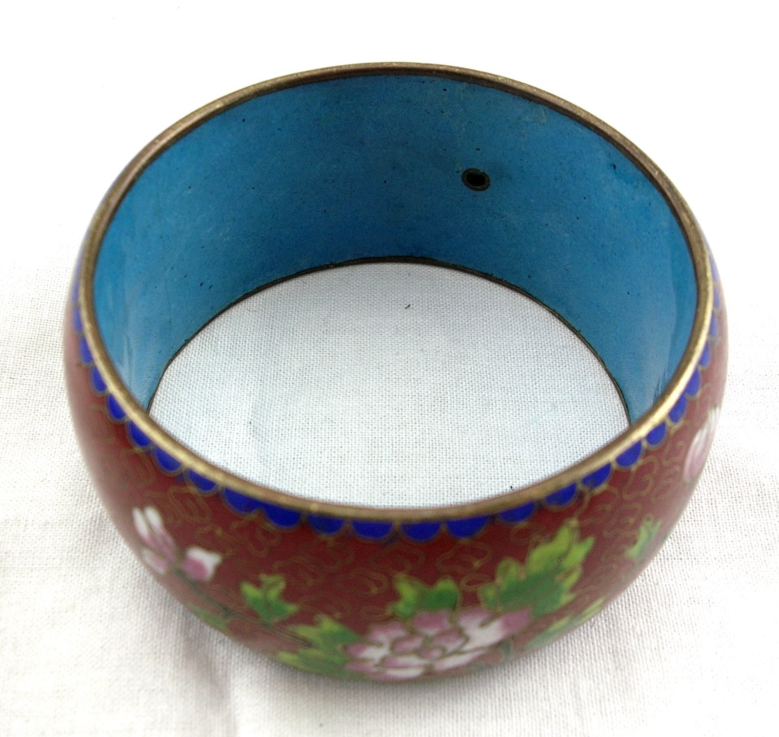 VINTAGE CHINA WIDE HARD CLOISONNE BRACELET