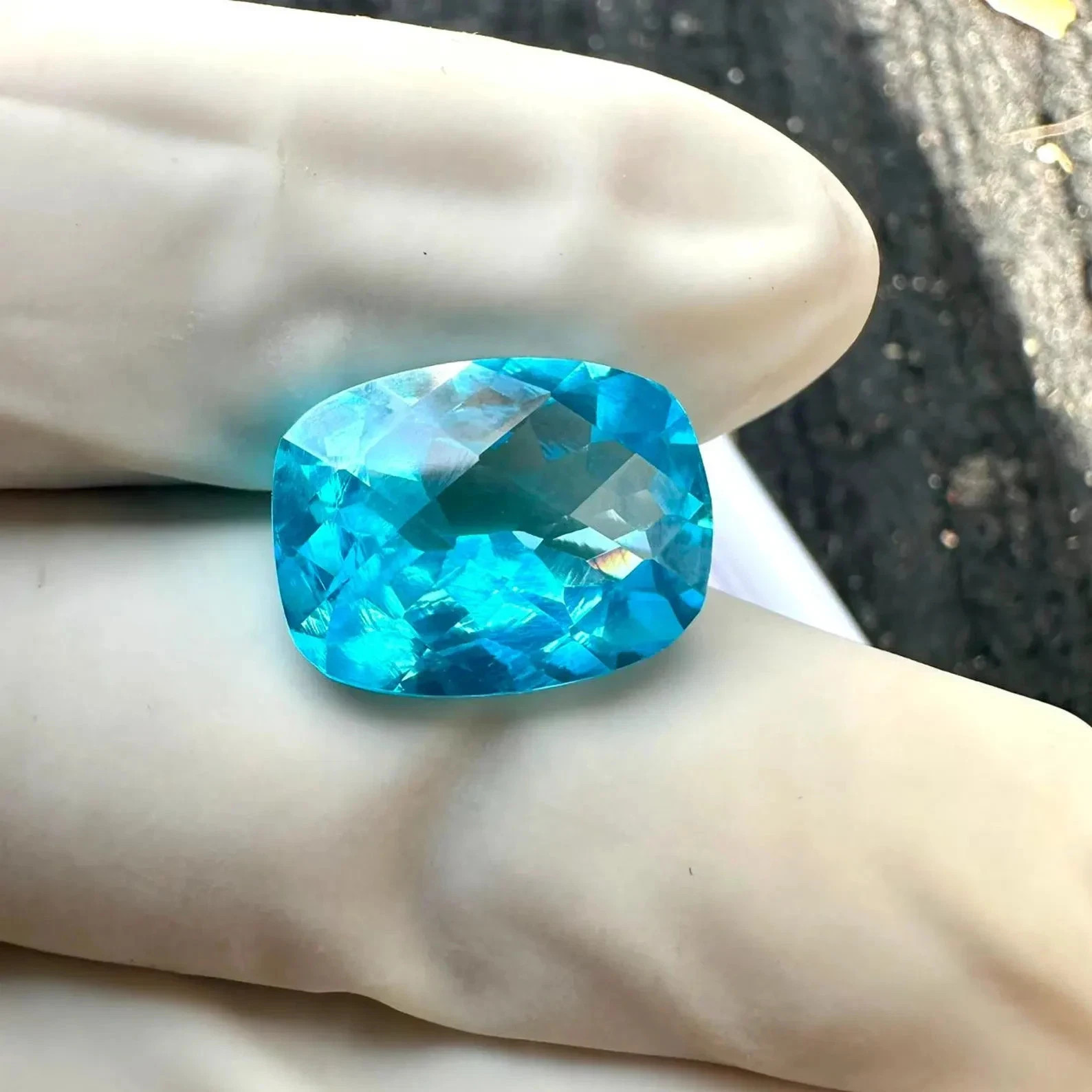 Natural Certified Neon Blue Paraiba Tourmaline 10.40 Ct Cushion Cut Loose Gems A