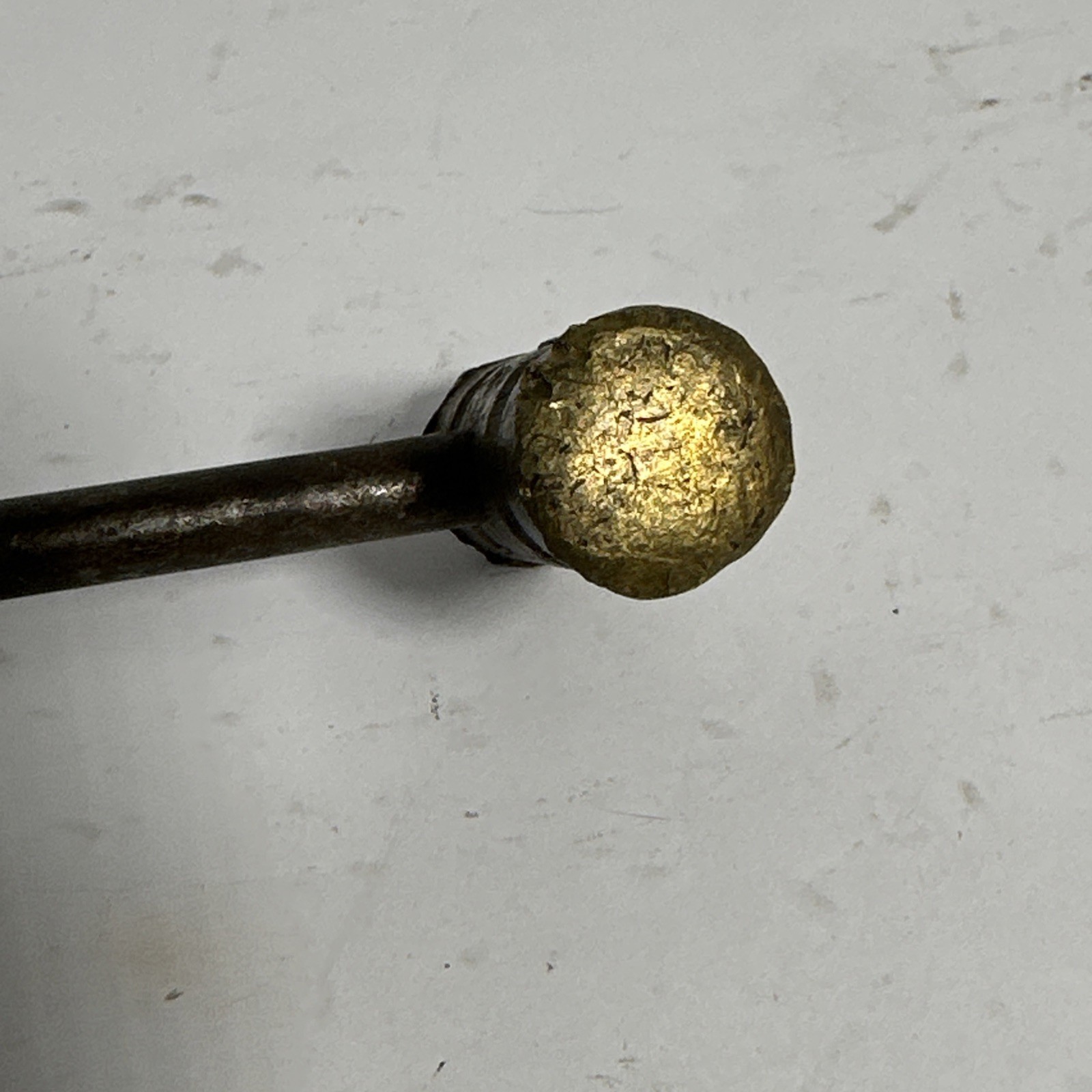 Vintage 8 Oz Brass Jeweler’s Hammer 8” Wood Handle Watchmaker Tool