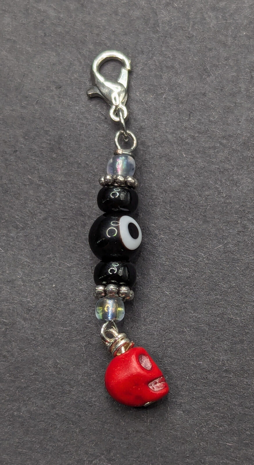 Evil Eye/Sugar Skull Beaded Zipper Pull Charms