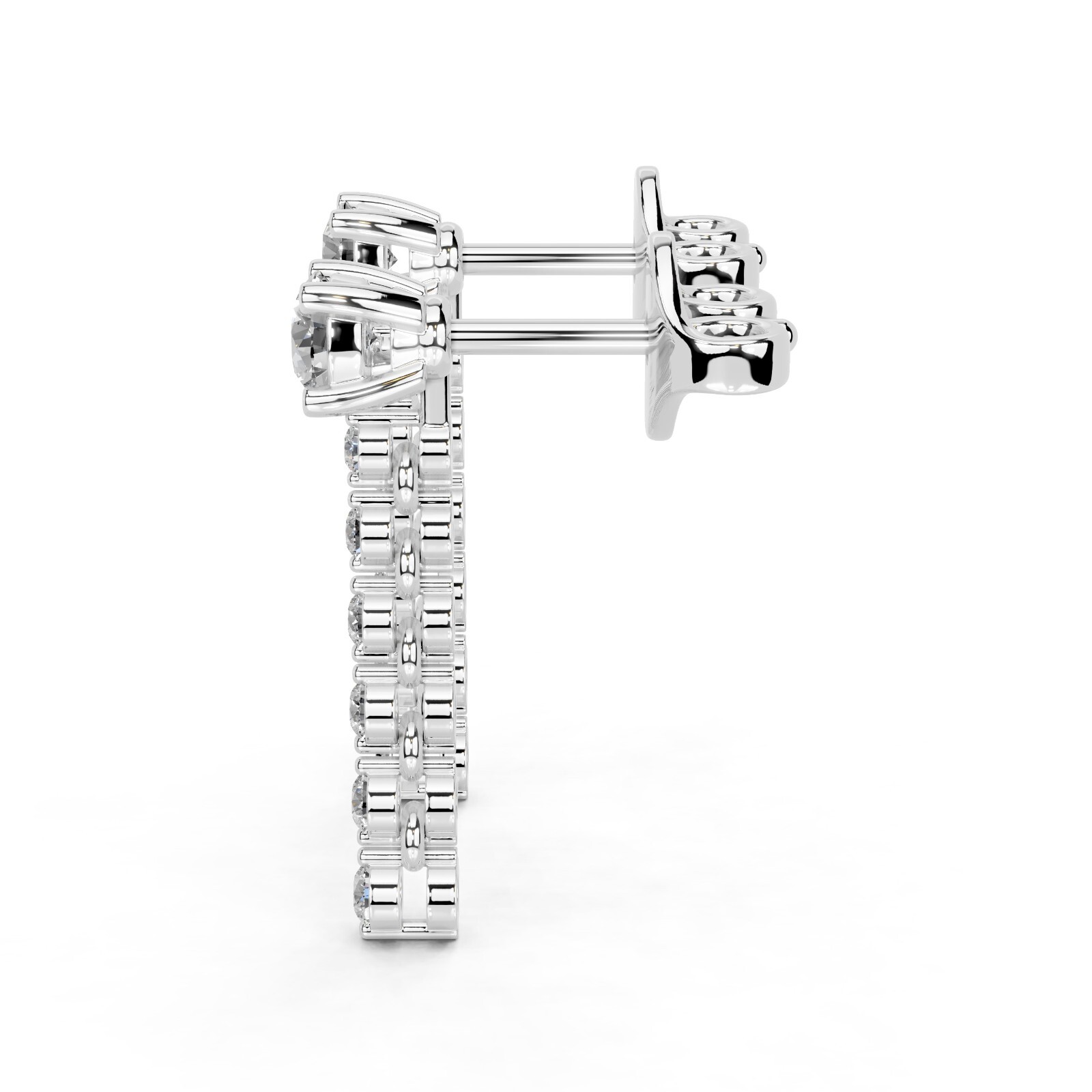 0.70 CTTW Round Lab Grown Diamond Drop Earrings In 14K Gold (F-G, VS1-VS2)