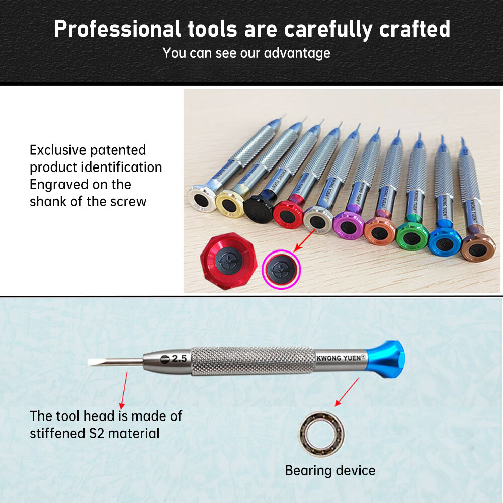 Hot T-Shaped Anti-Slip Watch Flat Screwdriver Set Repair Watch Watchmaker Tool