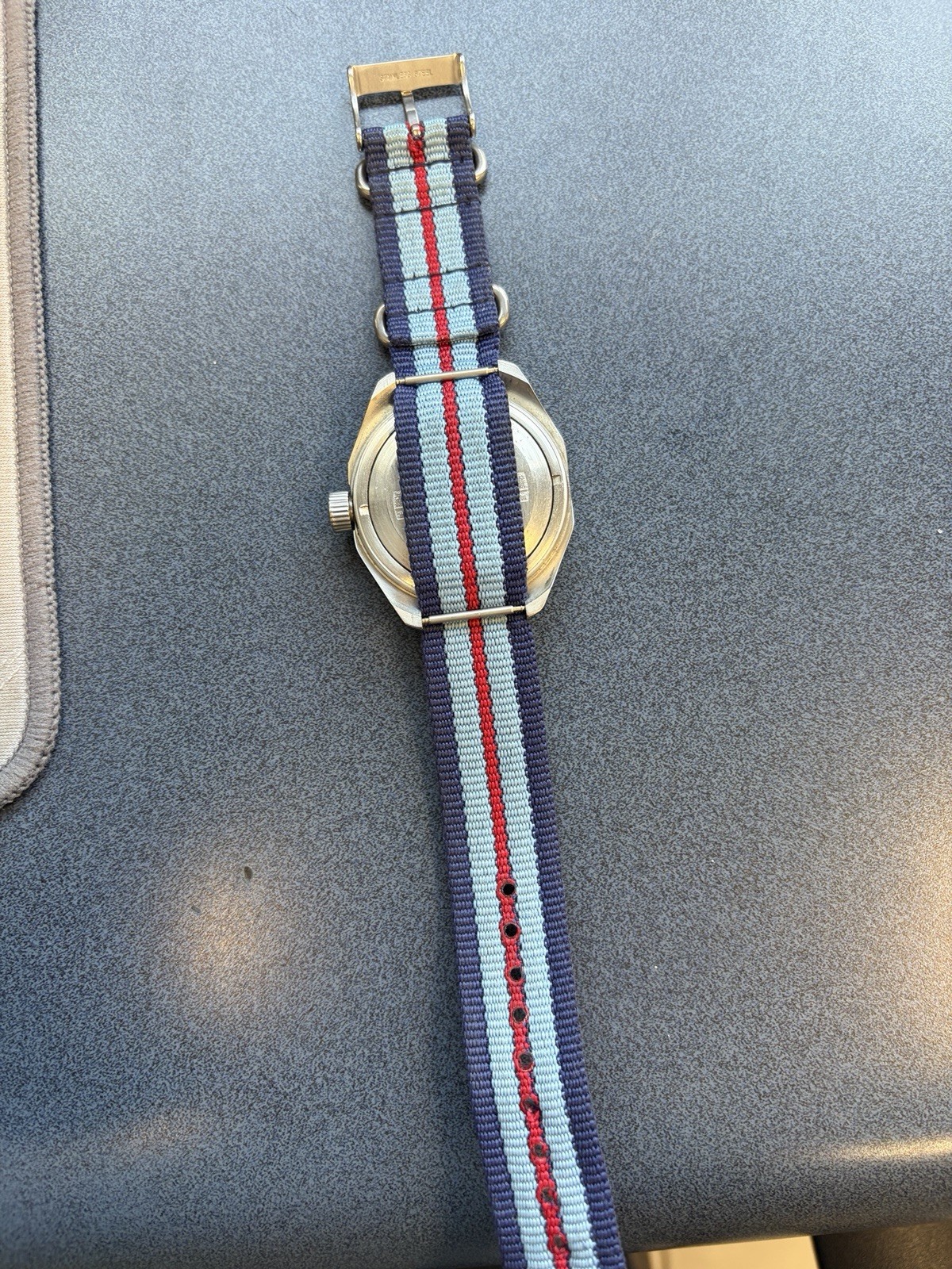 Vostok Russian CCCP Automatic White/Blue Dial NATO Strap