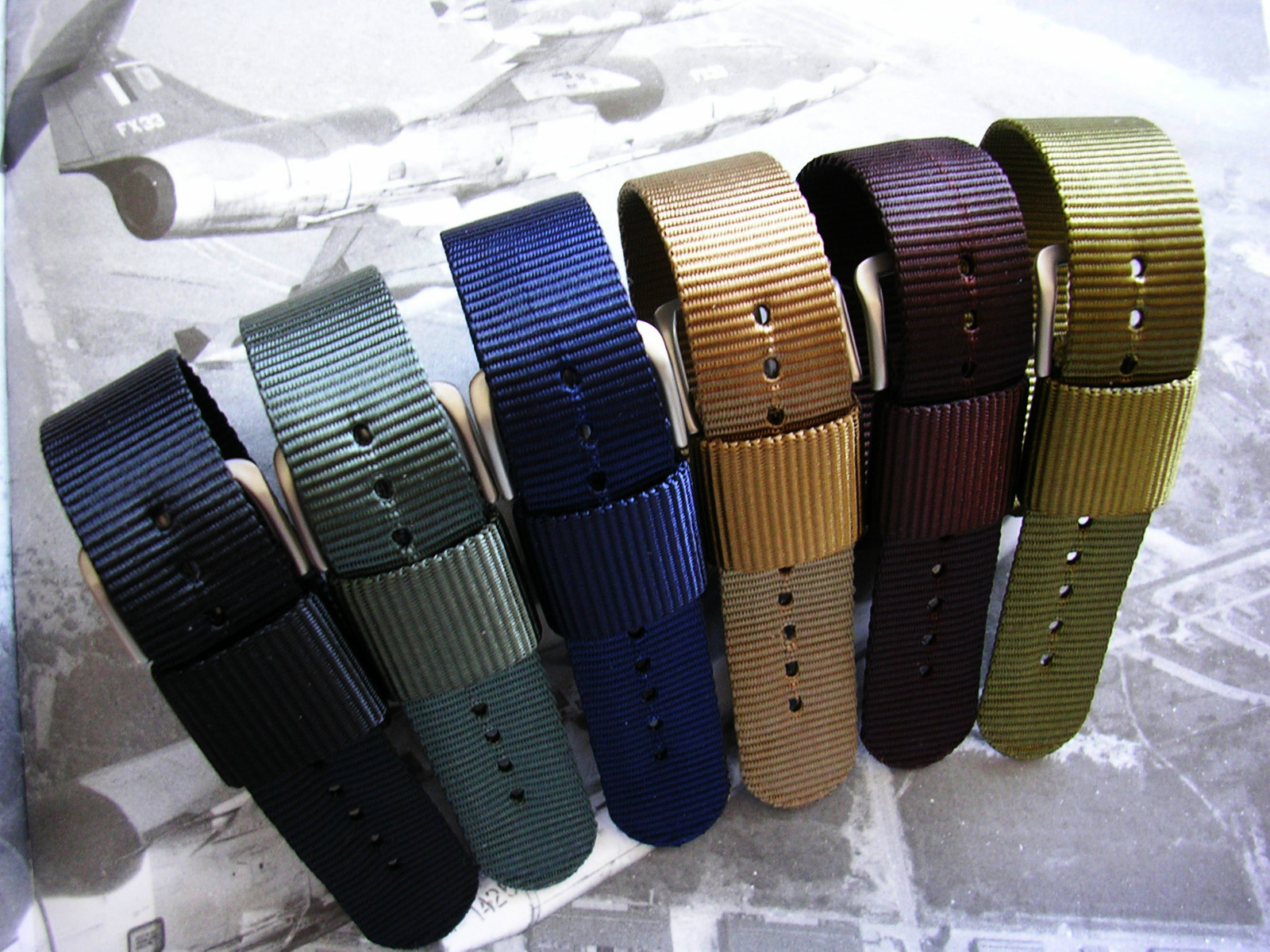 NATO ® 1pc RAF Heavy Nylon single pass Pilot sport watch band strap IW SUISSE