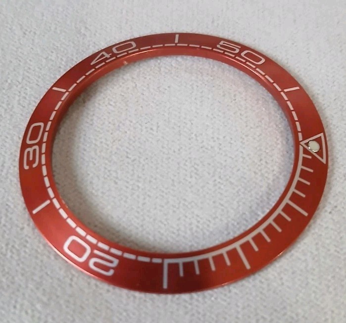 41.5mm Red bezel insert For Omega Seamaster Planet Ocean Seiko Mod Aluminium