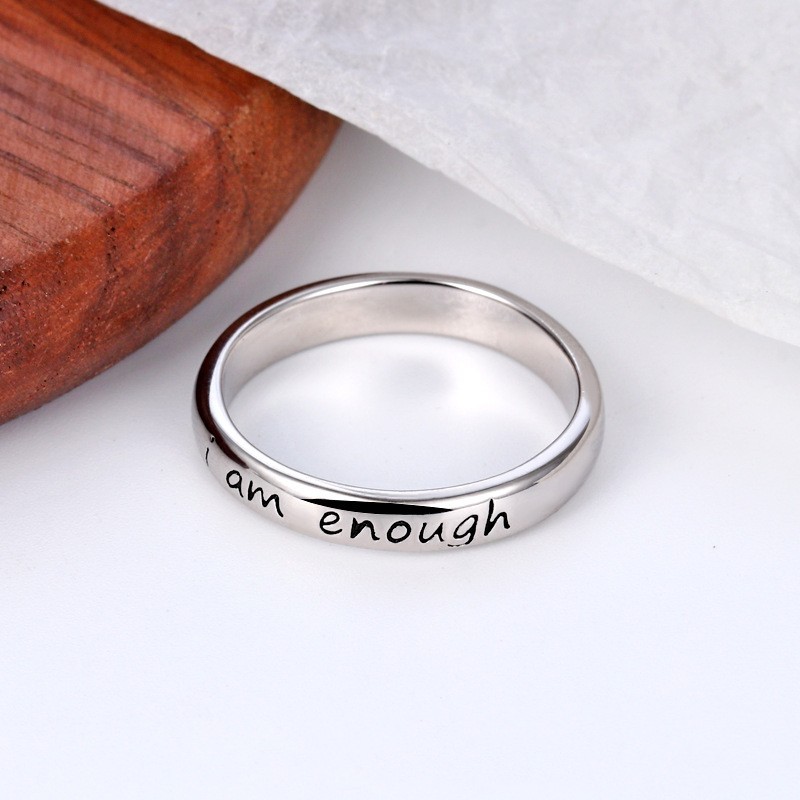 European & American Style Index Ring – Simple White Gold Tone Fashion Jewelry –
