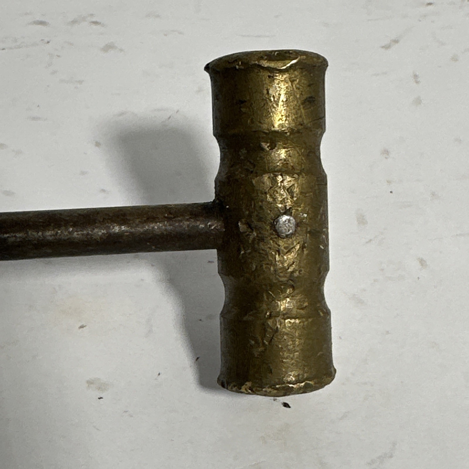 Vintage 8 Oz Brass Jeweler’s Hammer 8” Wood Handle Watchmaker Tool