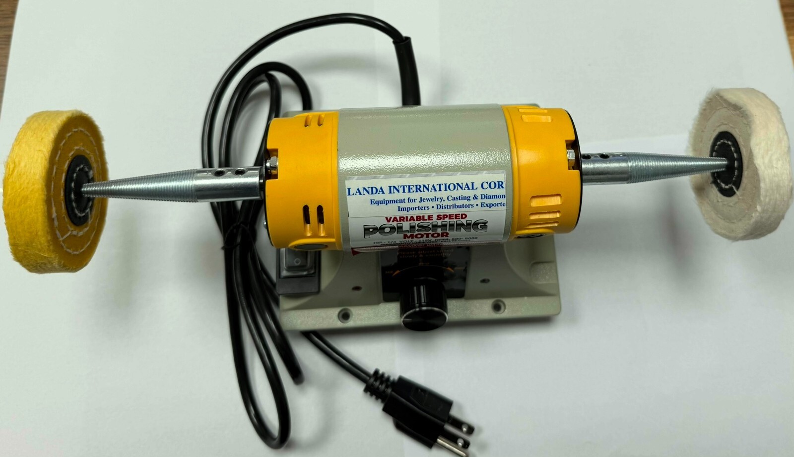 ARBE MINI VARIABLE SPEED POLISHING MOTOR w/ 2 3X50 BUFFS